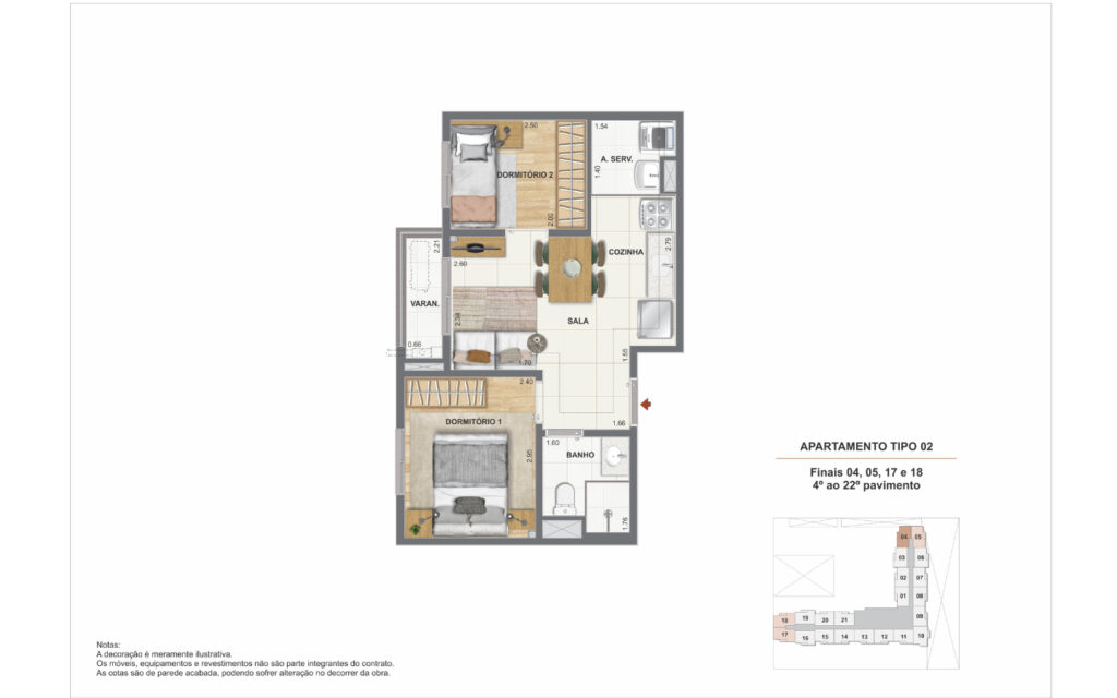 Residencial Pixinguinha - Condomínio Rosa · planta 2 de 6