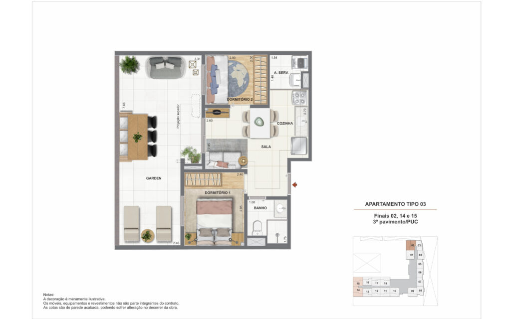 Residencial Pixinguinha - Condomínio Rosa · planta 3 de 6