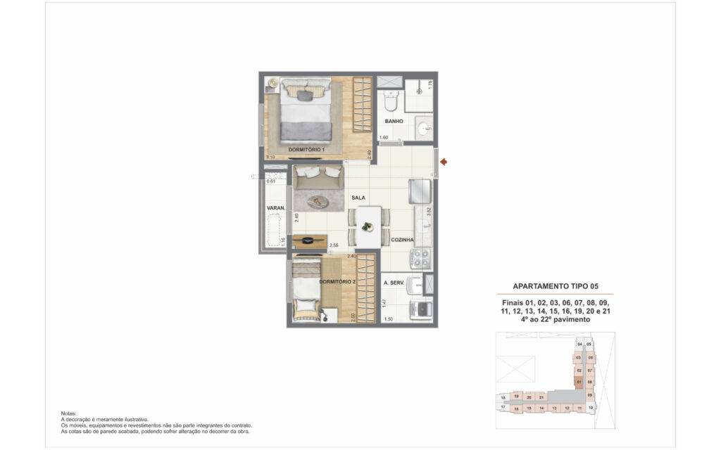 Residencial Pixinguinha - Condomínio Rosa · planta 5 de 6