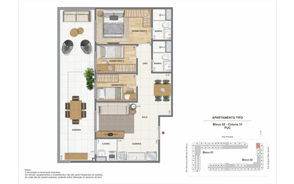 Residencial Pixinguinha - Condomínio Carinhoso · planta 7 de 8