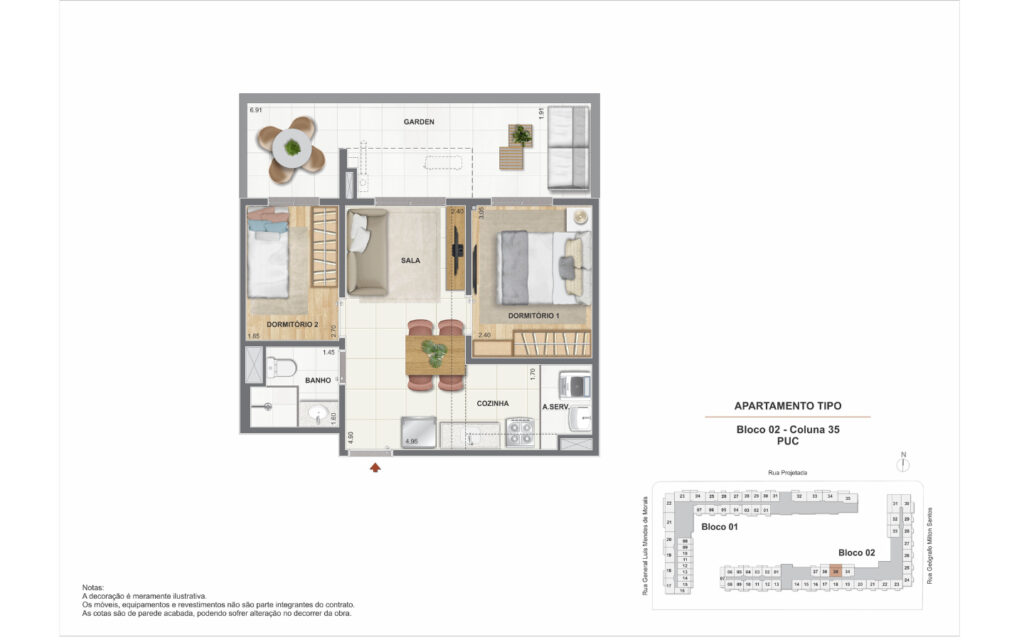 Residencial Pixinguinha - Condomínio Carinhoso · planta 1 de 8