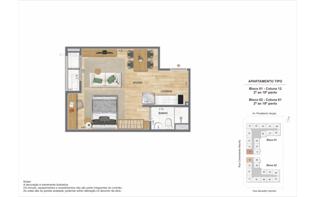 Saudosa Praça Onze Residencial · planta 1 de 7